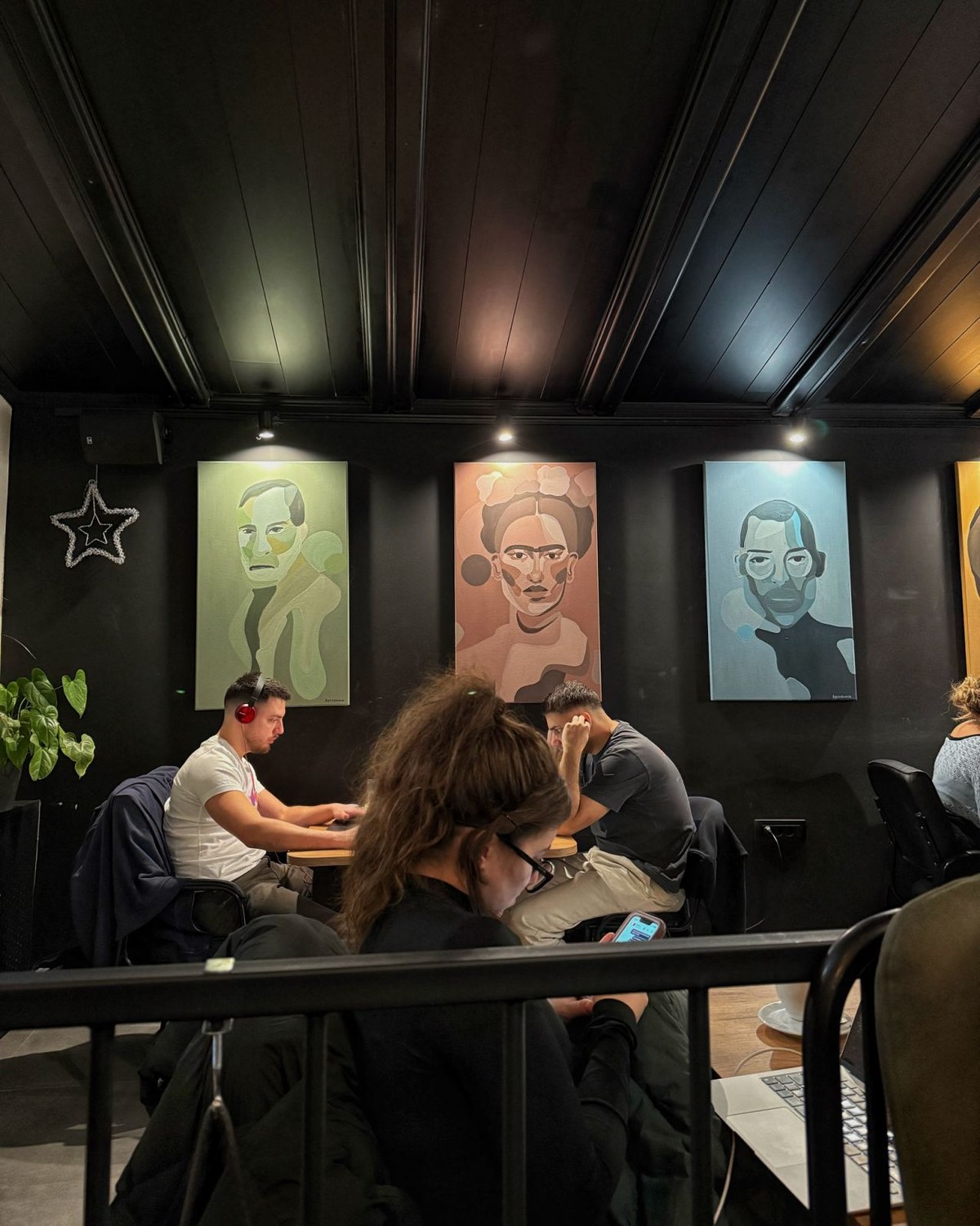 Focused work under the RABOTEKA art wall